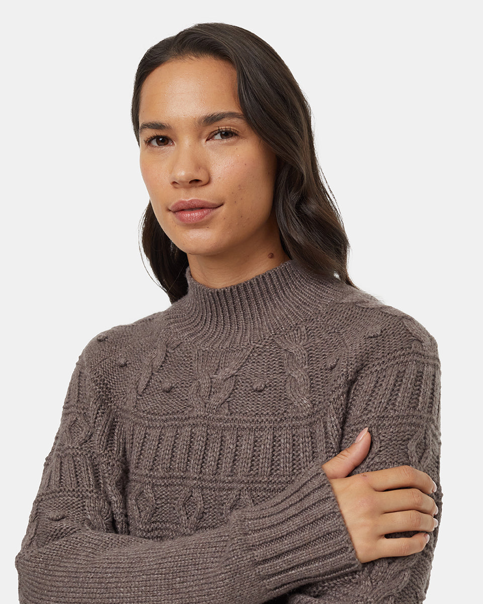Tentree Women's Colson Sweater - Dark Elkwood Heather