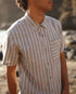 Tentree Men's Dundas Shirt - Clay Wide Pinstripe
