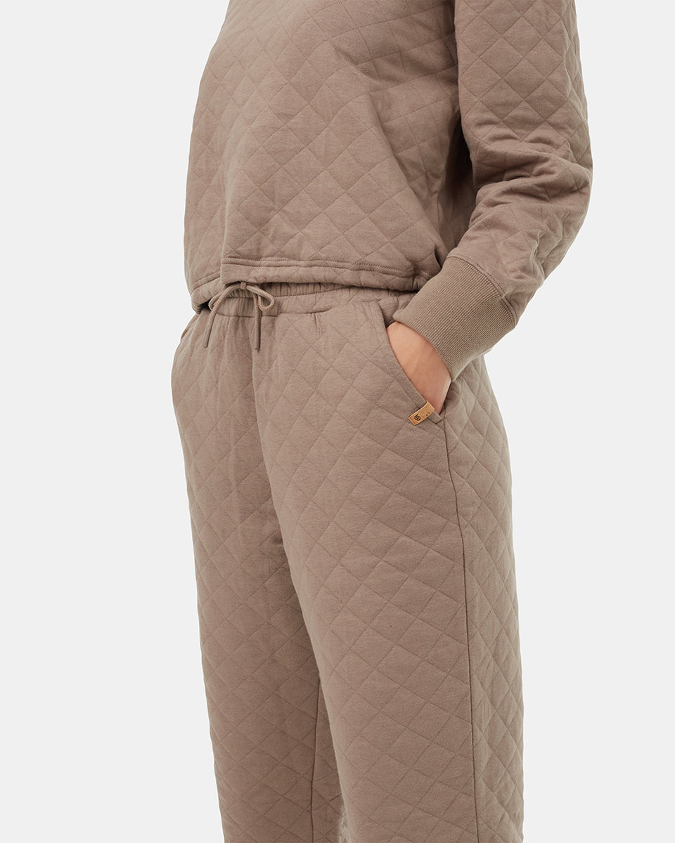 Tentree Women's Quilted Pant - Fossil