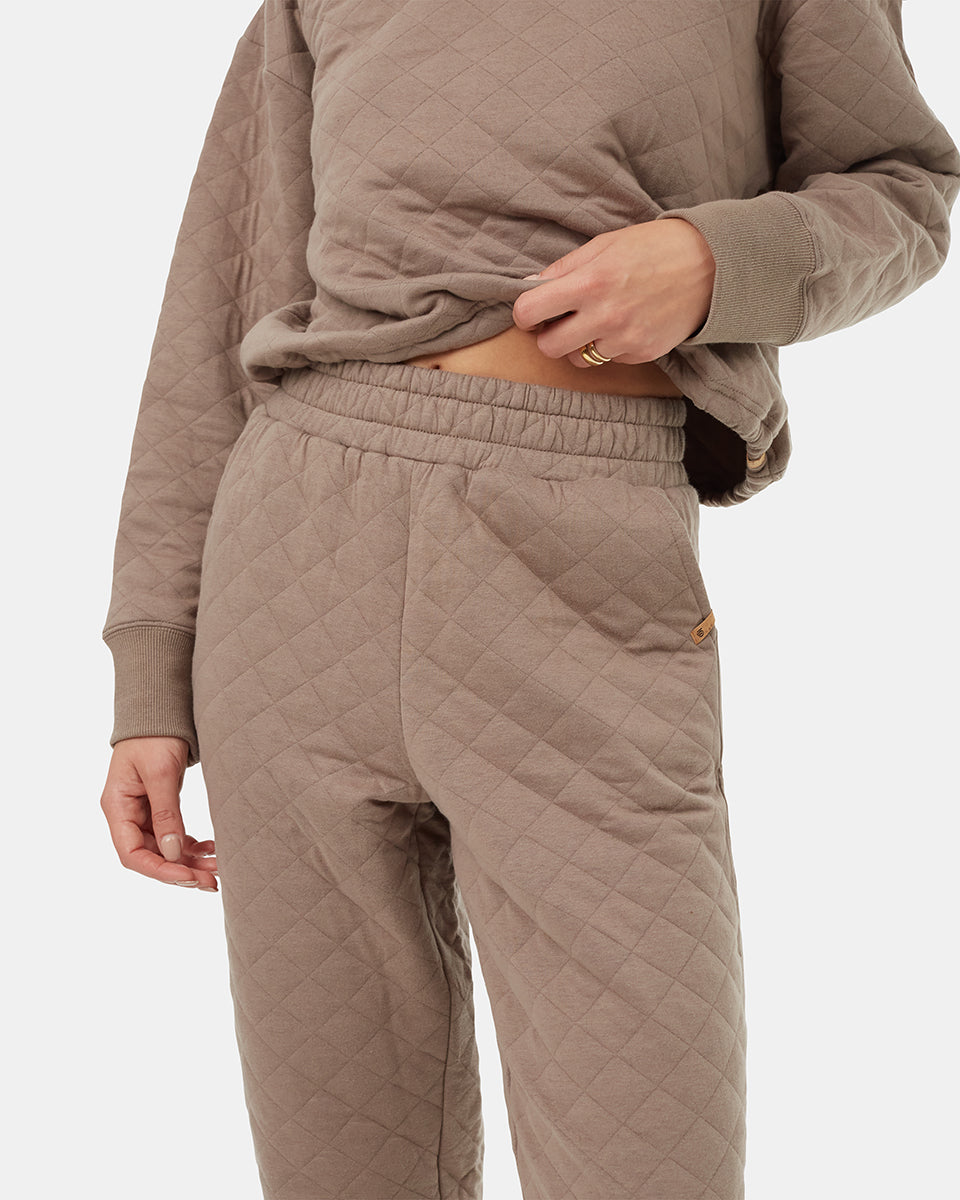 Tentree Women's Quilted Pant - Fossil