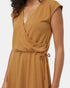 Tentree Women's TreeBlend Wrap Front Dress - Golden Brown