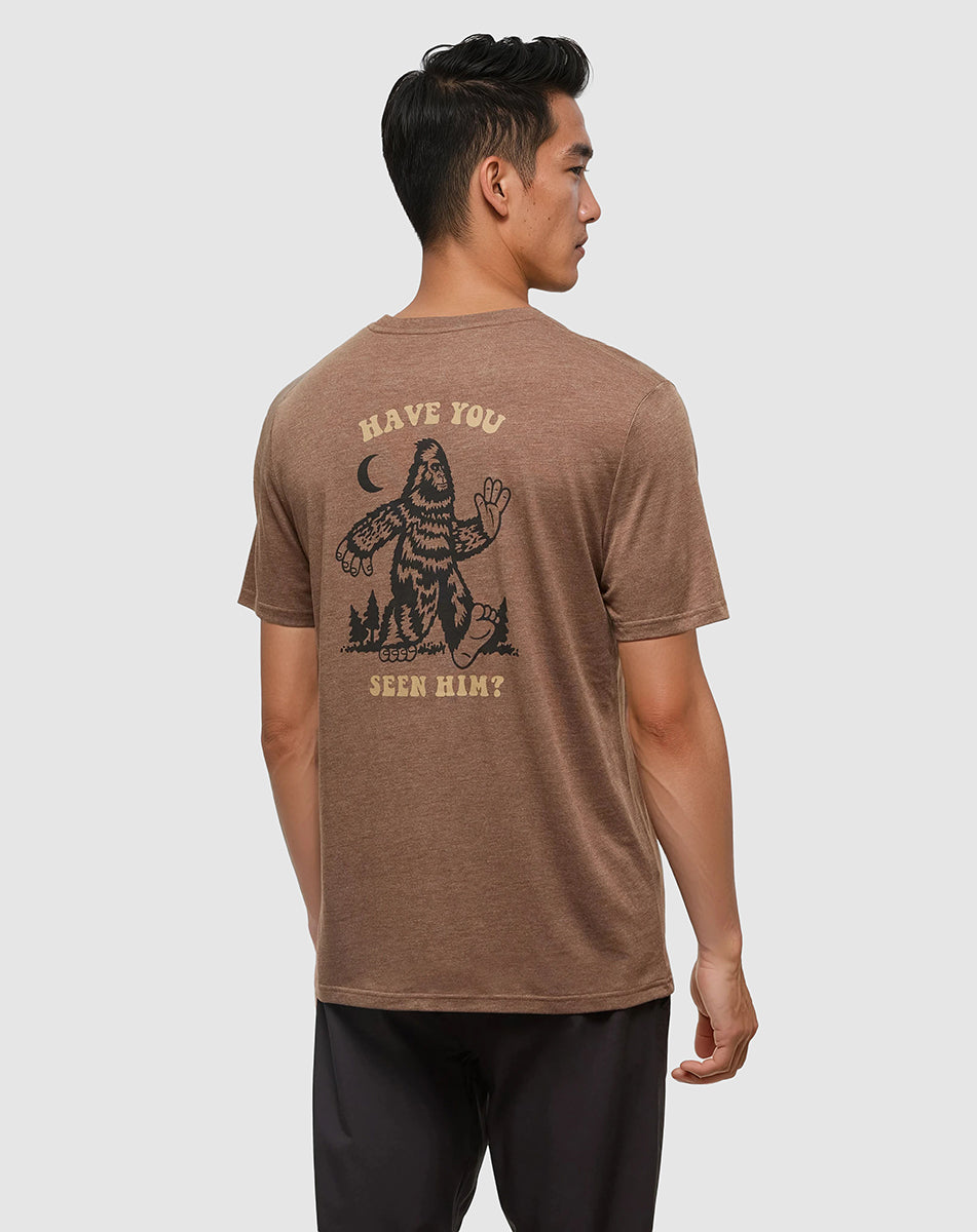 Tentree Men's Have You Seen Him T-Shirt - Clove Heather Meteorite Black