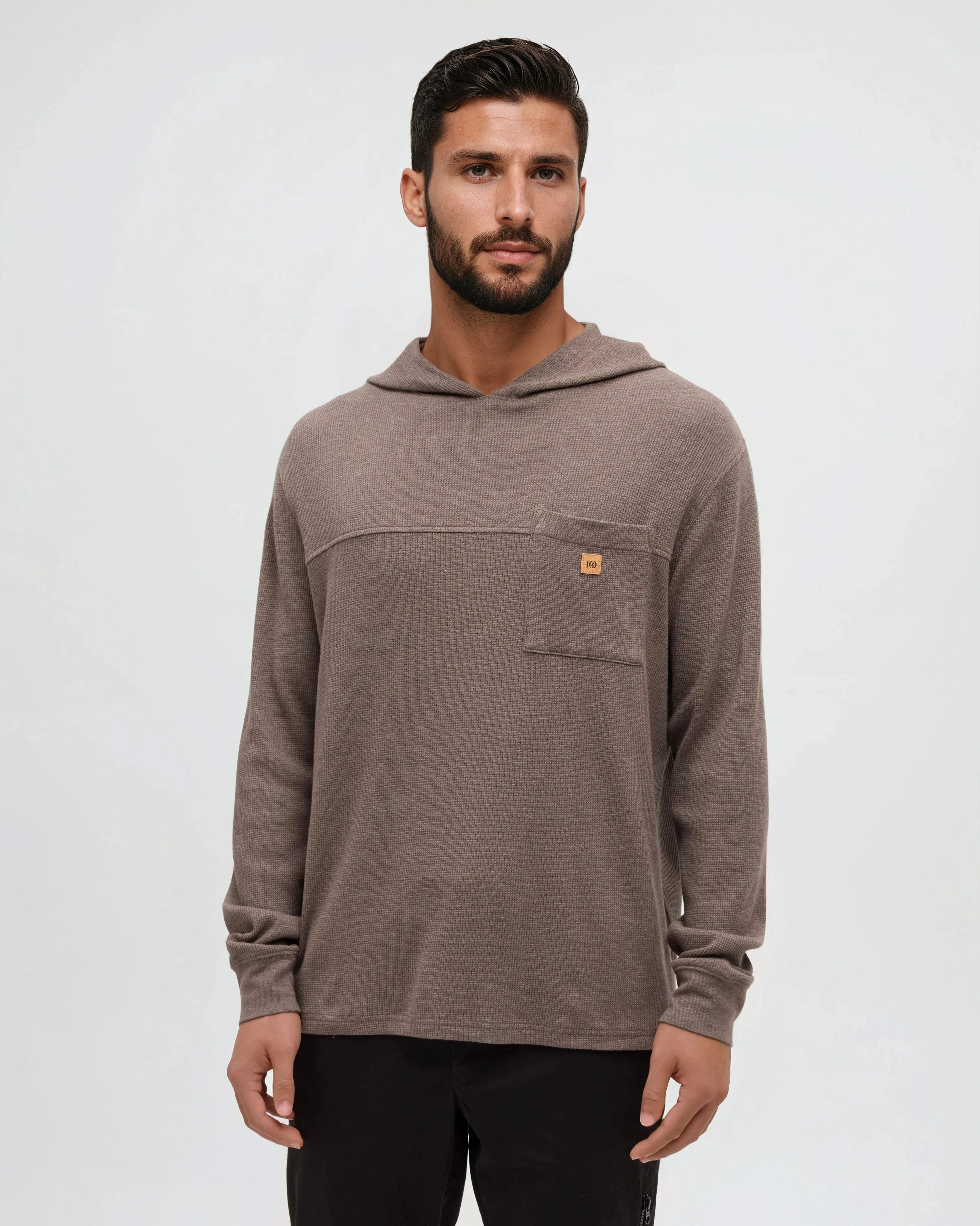 Tentree Men's Thom Hooded Longsleeve - Ashwood Heather