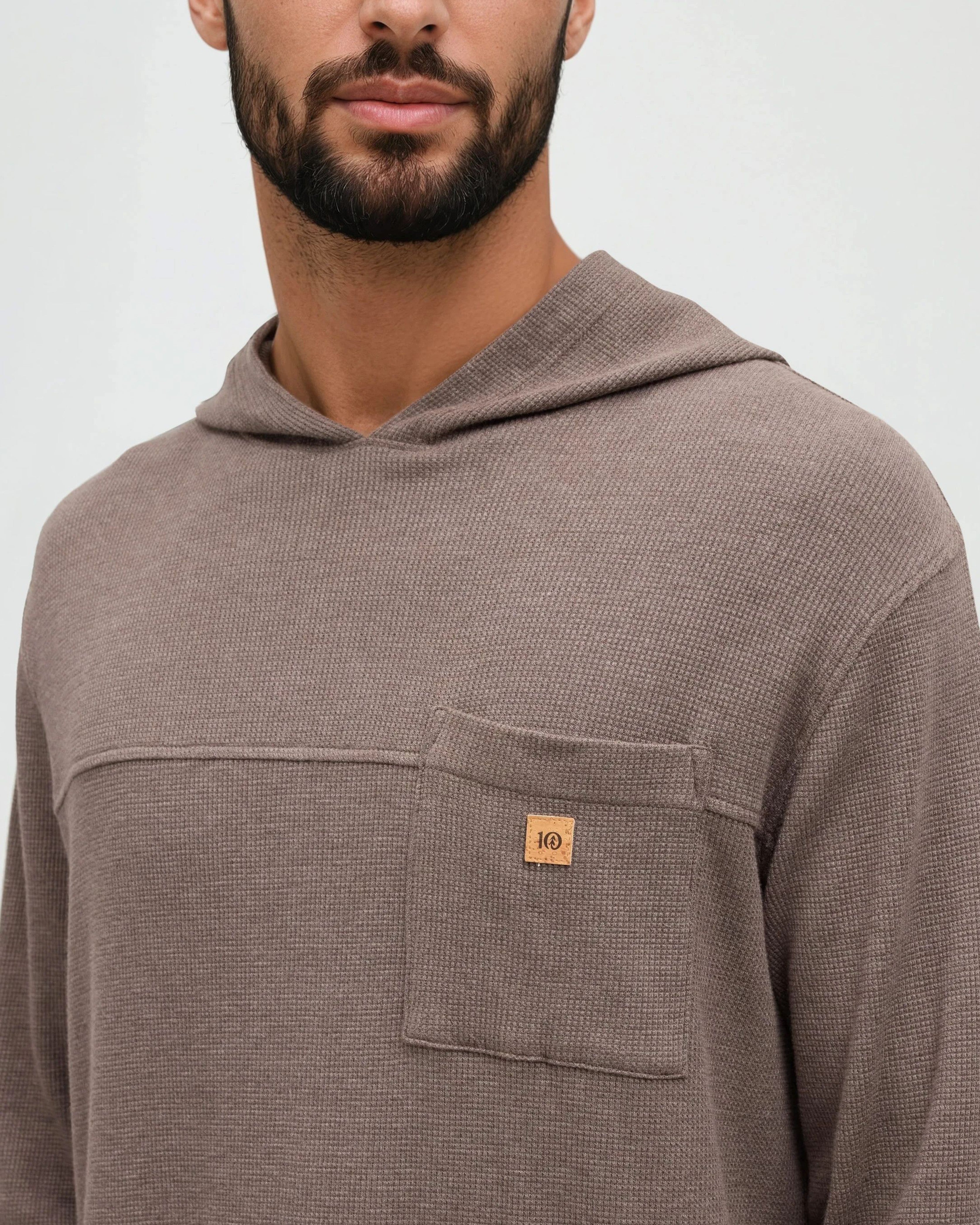Tentree Men's Thom Hooded Longsleeve - Ashwood Heather