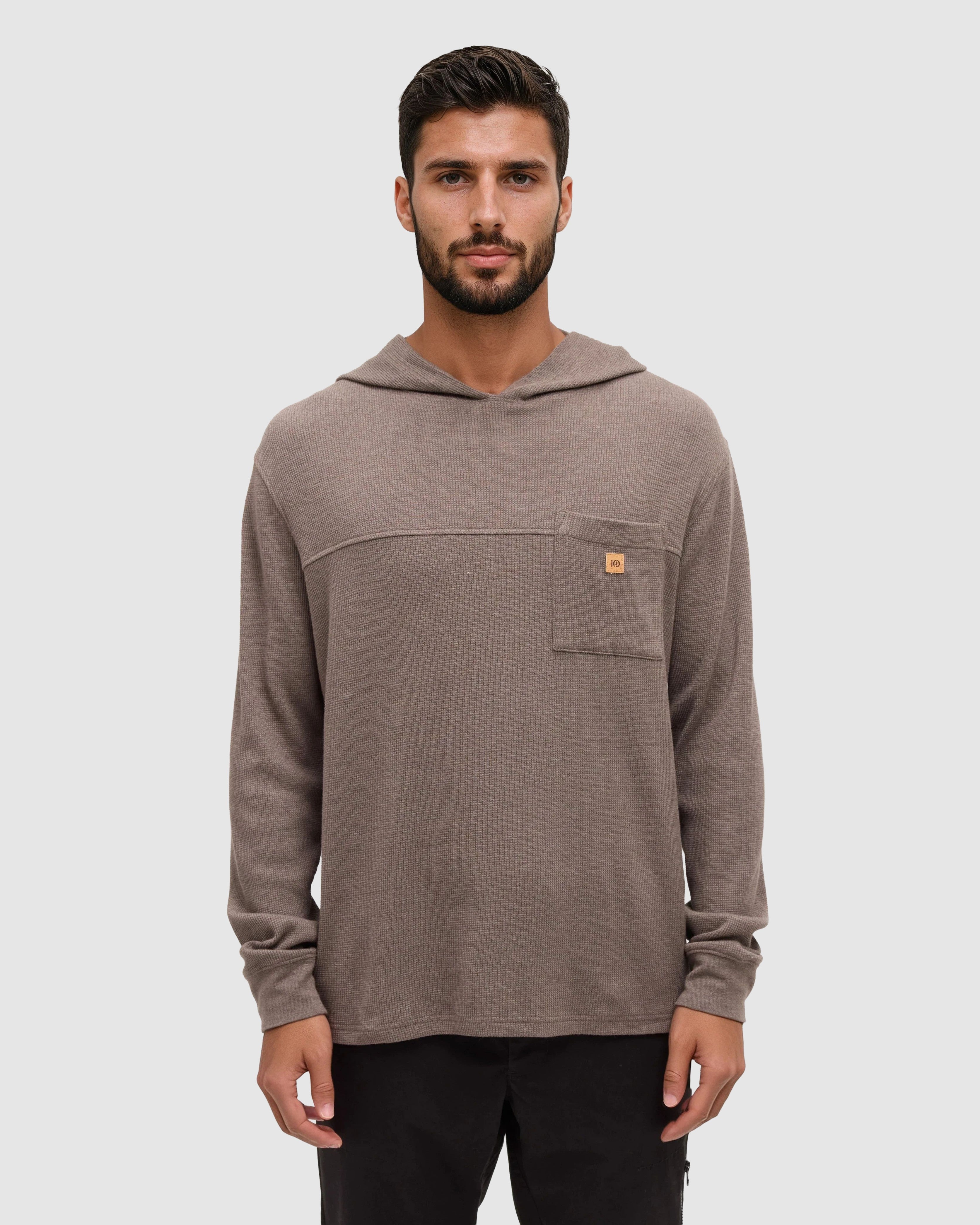 Tentree Men's Thom Hooded Longsleeve - Ashwood Heather