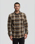 Tentree Men's Kapok Flannel Jacquard Colville - Hazelnut Field Jacquard