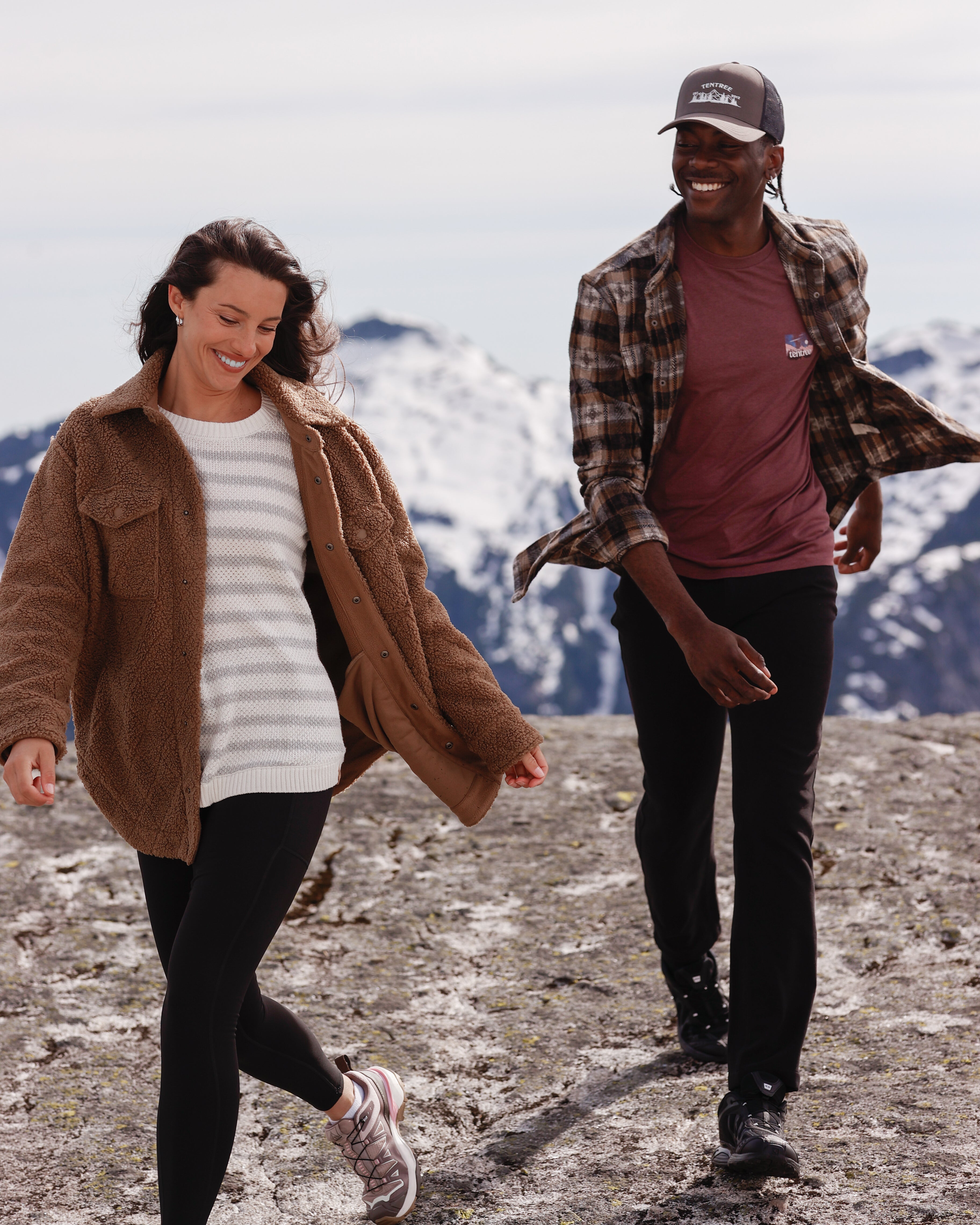Tentree Men's Kapok Flannel Jacquard Colville - Hazelnut Field Jacquard