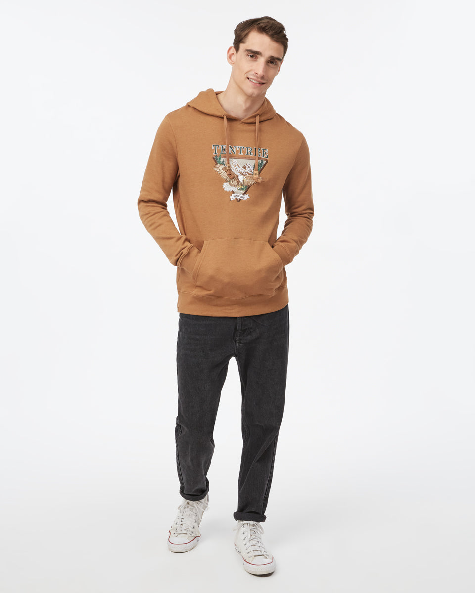 Tentree Men's Cabin Crest Hoodie - Foxtrot Brown