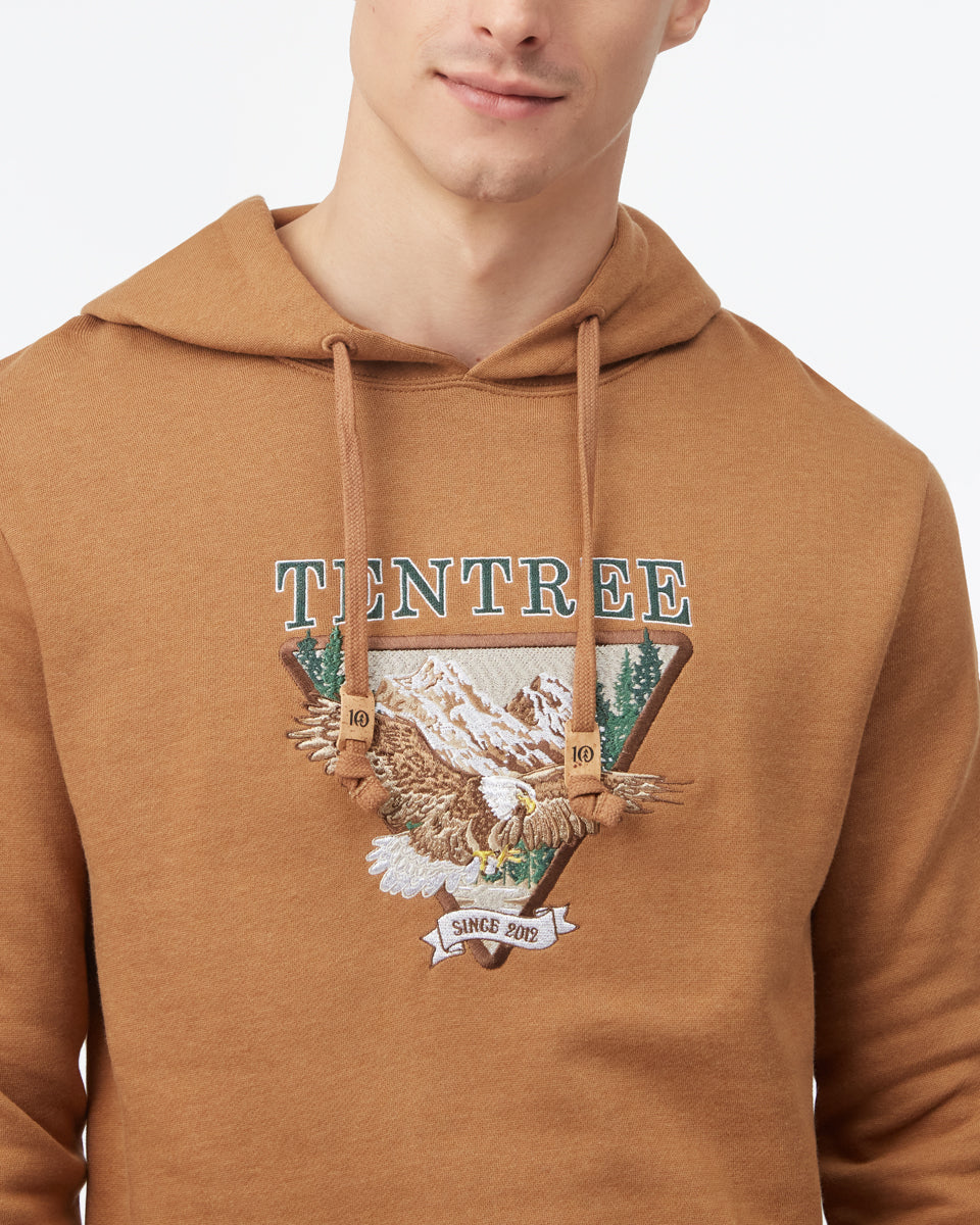 Tentree Men's Cabin Crest Hoodie - Foxtrot Brown