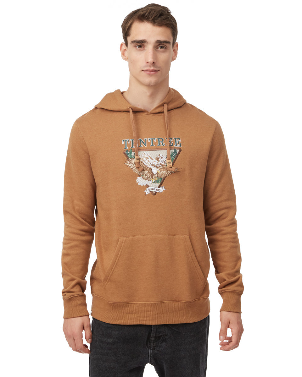 Tentree Men's Cabin Crest Hoodie - Foxtrot Brown