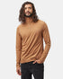 Tentree Men's TreeBlend Baker Henley Longsleeve - Foxtrot Brown