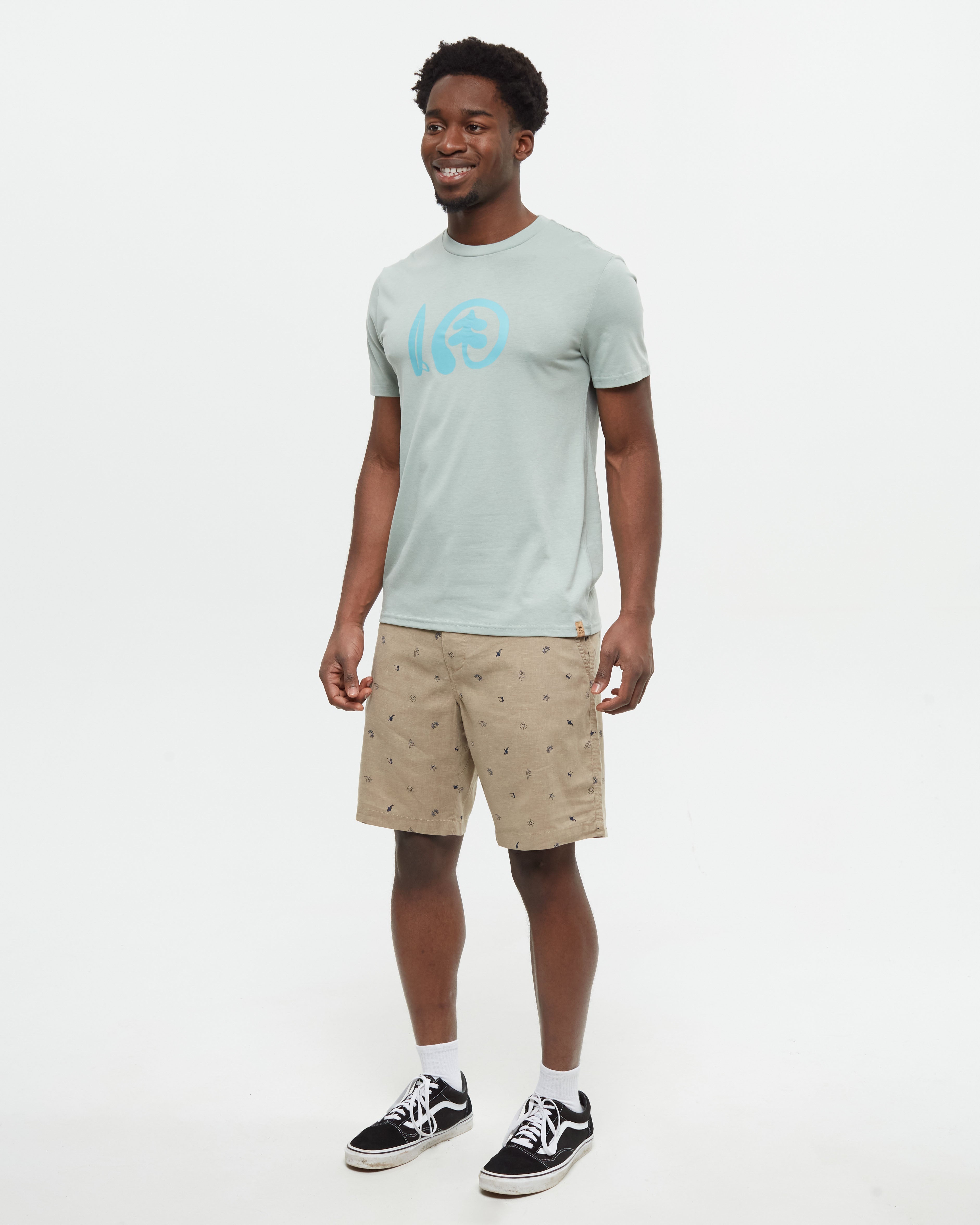 Tentree Men's Hemp Latitude Short - Khaki Ocean Adventure Marlin