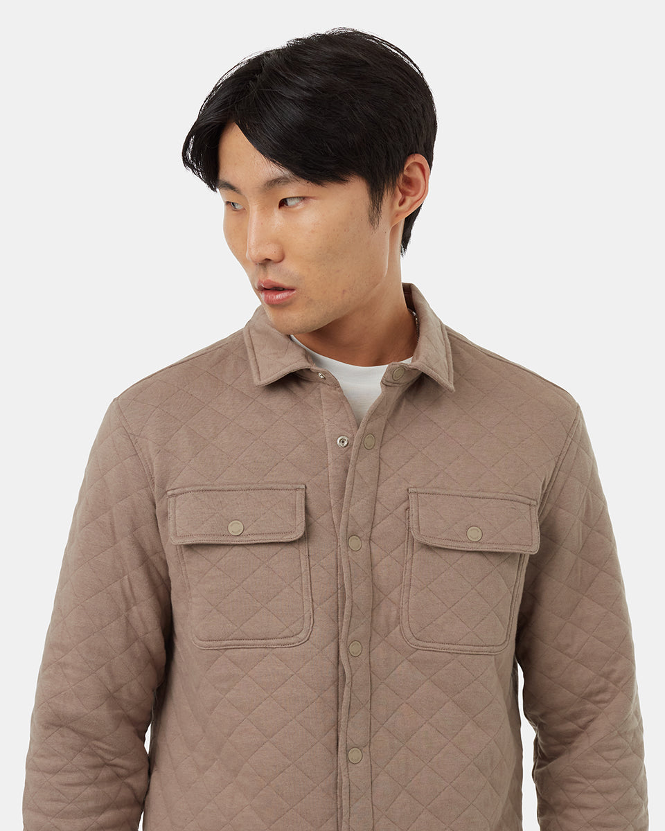 Tentree Men's Quilted Colville Overshirt - Fossil