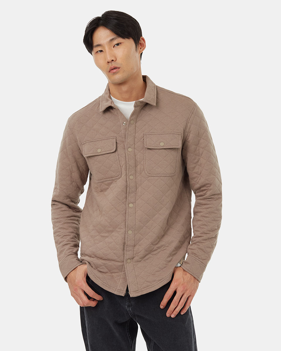 Tentree Men's Quilted Colville Overshirt - Fossil