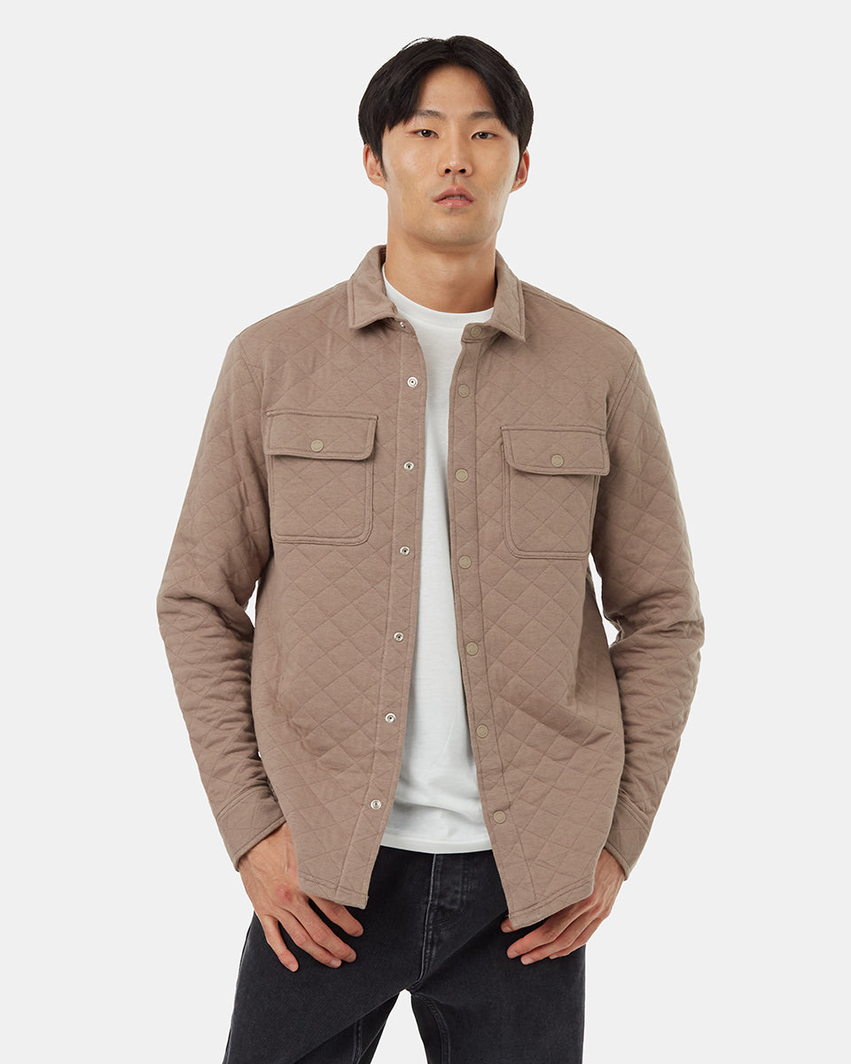 Tentree Men's Quilted Colville Overshirt - Fossil