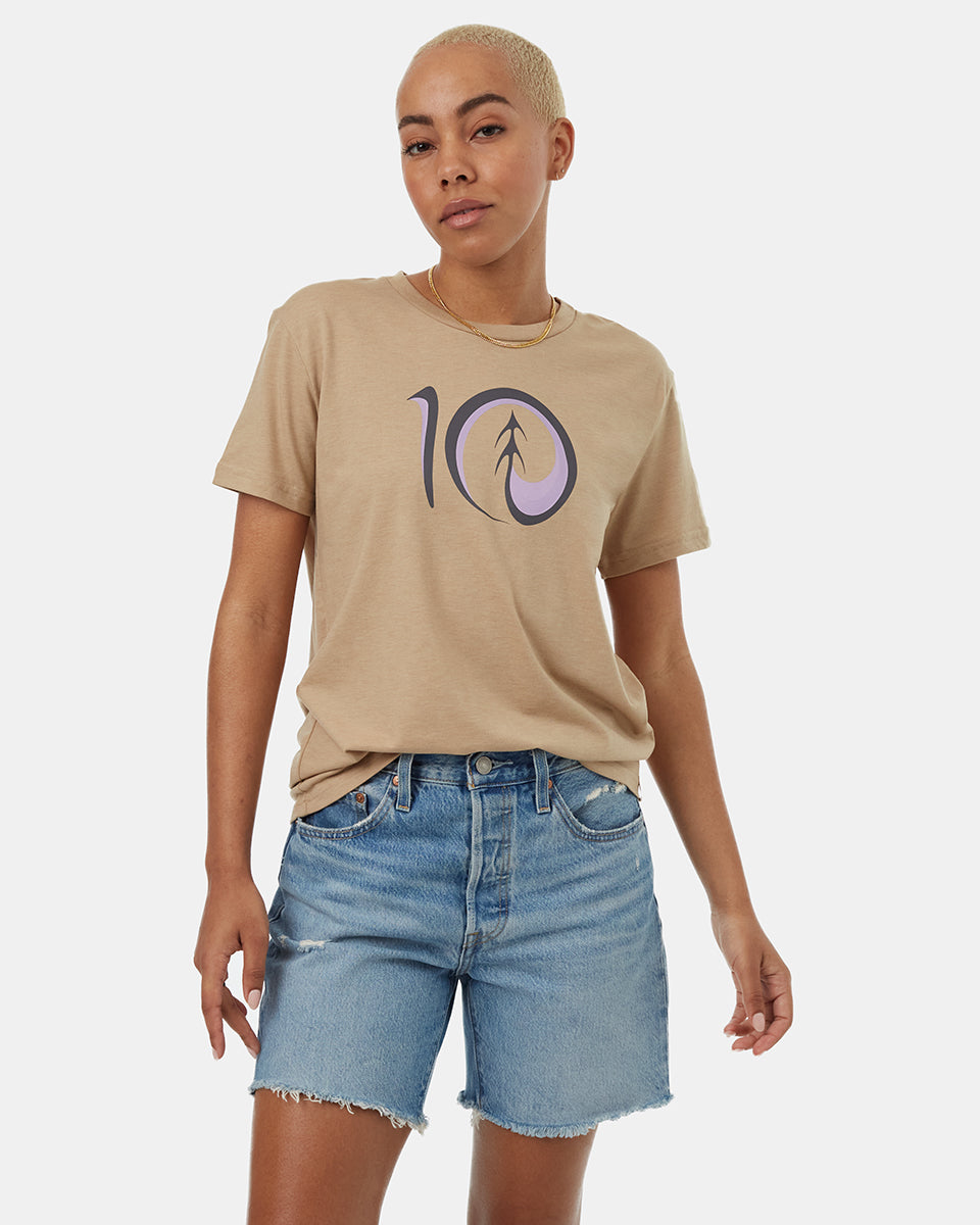 Tentree Women's Artist Series Logo T-Shirt - Barley Viola