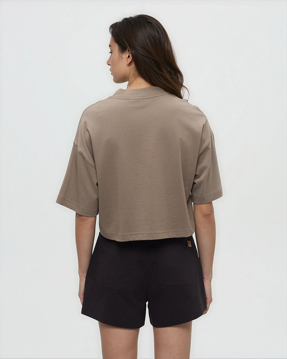 Tentree Women's Laurelwood Crop T-Shirt - Clay