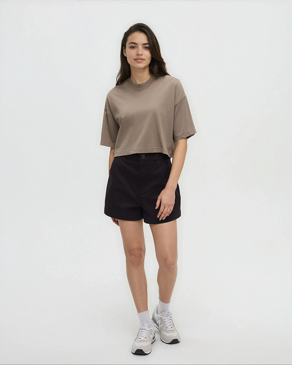 Tentree Women's Laurelwood Crop T-Shirt - Clay