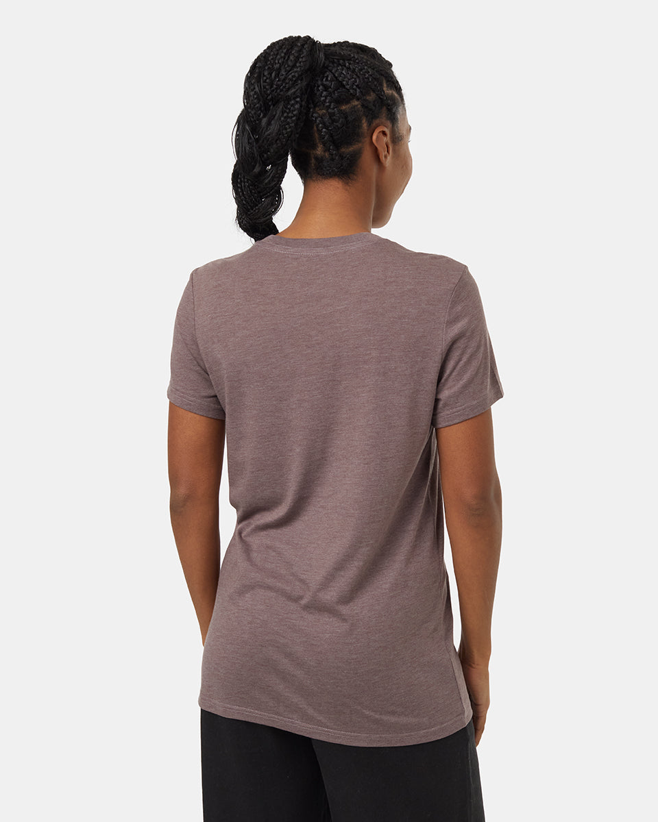 Tentree Women's Retro Juniper T-Shirt - Elkwood Heather Deep Mahogany