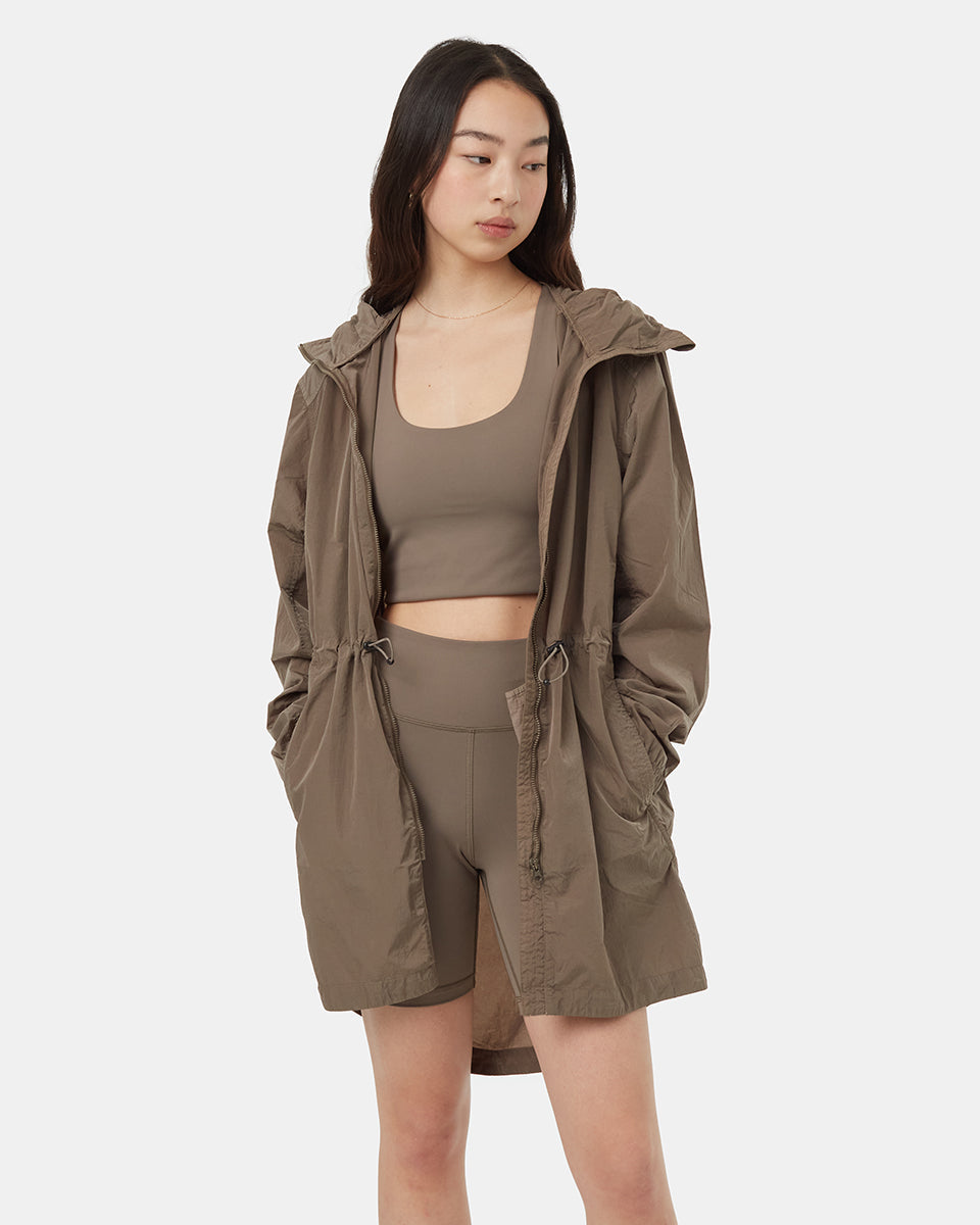 Tentree Women's Recycled Nylon Long Jacket - Falcon