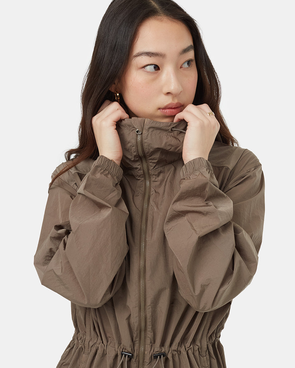 Tentree Women's Recycled Nylon Long Jacket - Falcon