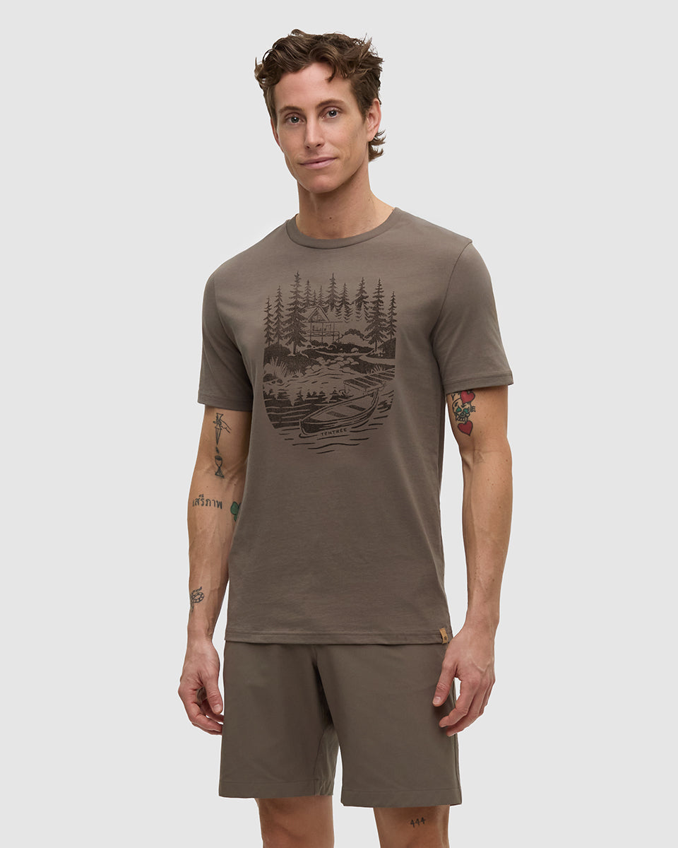 Tentree Men's Getaway T-Shirt - Timber Meteorite Black