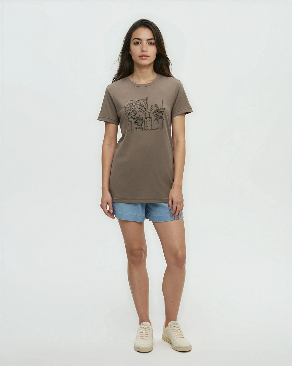 Tentree Women's Plant T-Shirt - Clay Meteorite Black