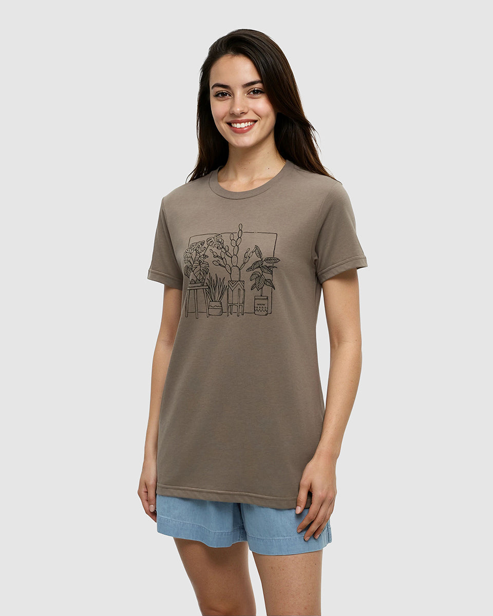 Tentree Women's Plant T-Shirt - Clay Meteorite Black