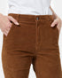 Tentree Corduroy Cropped Straight Leg Pant - Foxtrot Brown