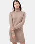 Tentree Highline Turtleneck Dress - Foxtrot Brown Heather