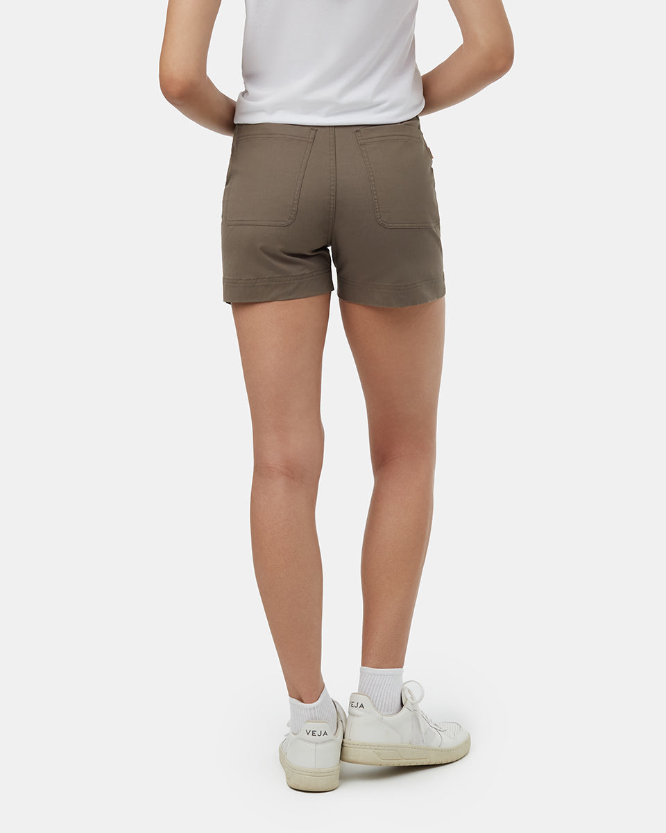 Tentree Women's Twill High Waist Short - Falcon