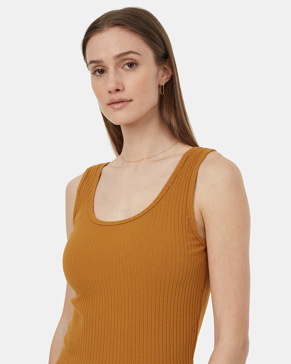 Tentree Women's Fitted Basic Cami - Golden Brown