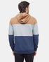 Tentree TreeFleece Blocked Reynard Hoodie - Foxtrot Brown_Hi Rise Grey_Dress Blue