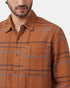 Tentree Men's Benson Flannel Shirt - Foxtrot Brown Douglas Plaid