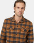 Tentree Heavy Weight Flannel Jacket - Foxtrot Brown Retro Plaid