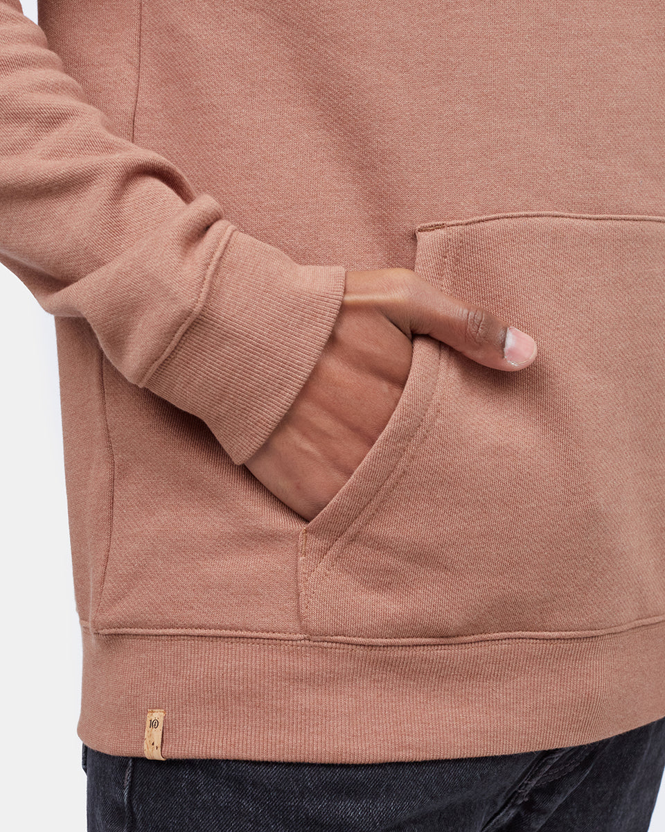 Tentree Woodgrain Ten Hoodie - Foxtrot Brown Heather