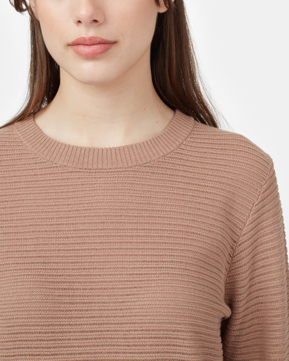 Tentree Highline Cotton Rib Crew Sweater - Mushroom