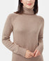 Tentree Highline Turtleneck Dress - Foxtrot Brown Heather