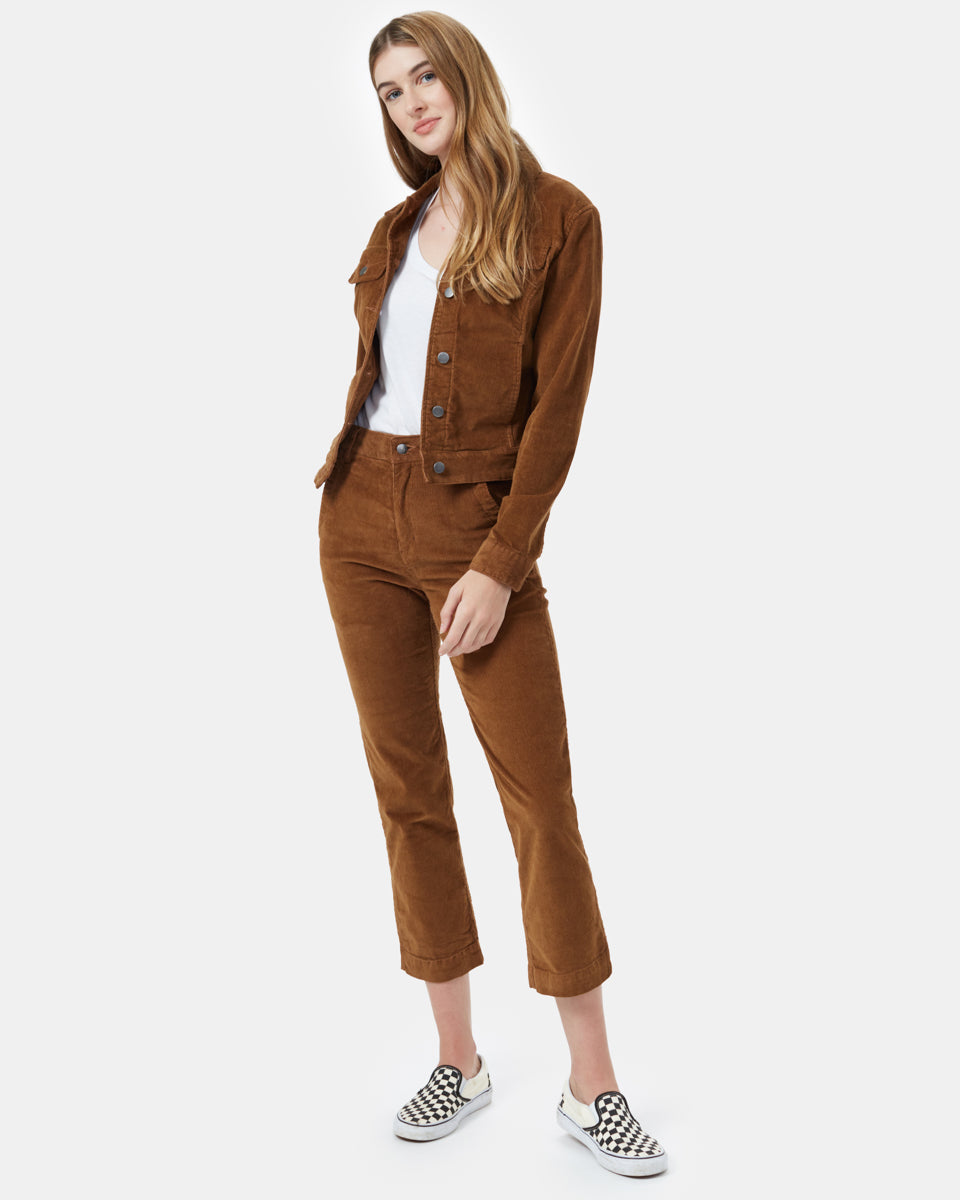 Tentree Women's Rowan Corduroy Jacket - Foxtrot Brown