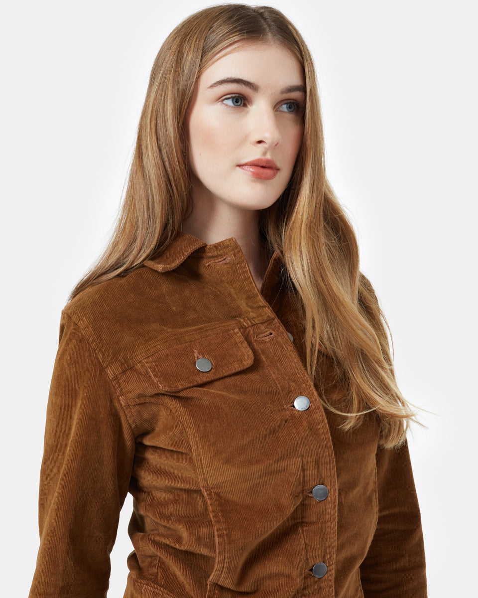Tentree Women's Rowan Corduroy Jacket - Foxtrot Brown