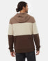 Tentree Men's TreeFleece Blocked Reynard Hoodie - Fossil Pale Oak Slate Brown
