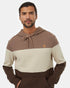 Tentree Men's TreeFleece Blocked Reynard Hoodie - Fossil Pale Oak Slate Brown