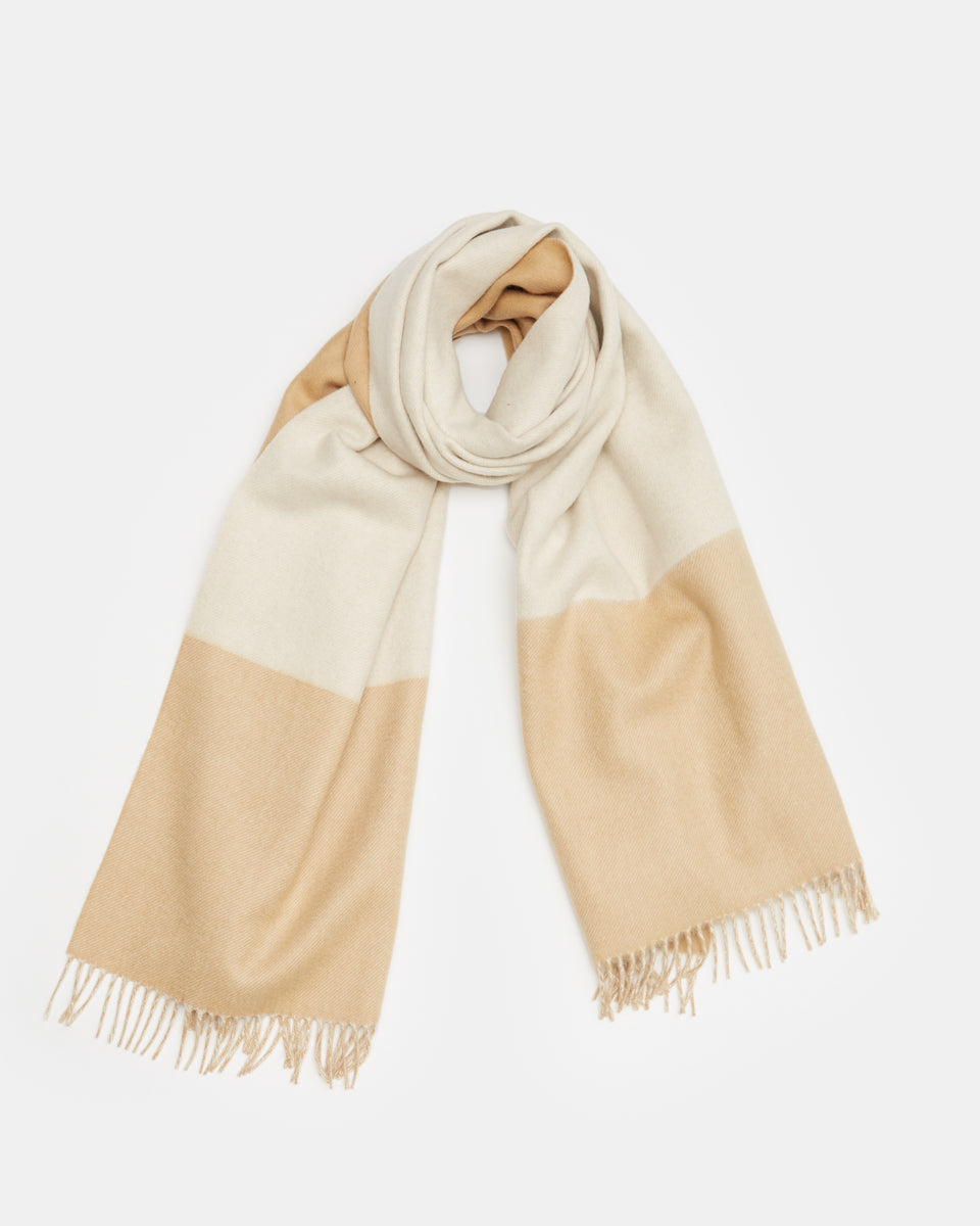 Tentree RWS Wool Woven Scarf - Cartouche Brown Elm White Heather