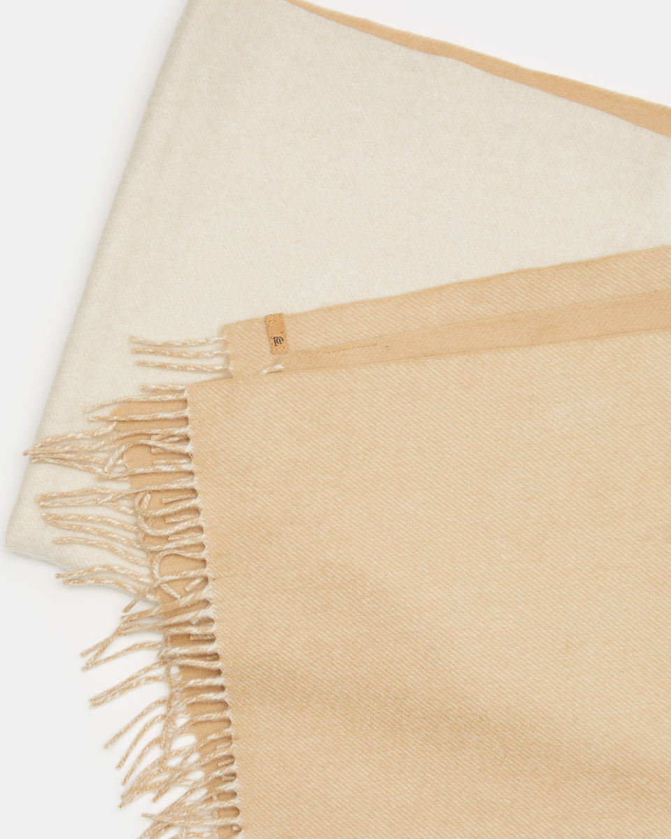 Tentree RWS Wool Woven Scarf - Cartouche Brown Elm White Heather