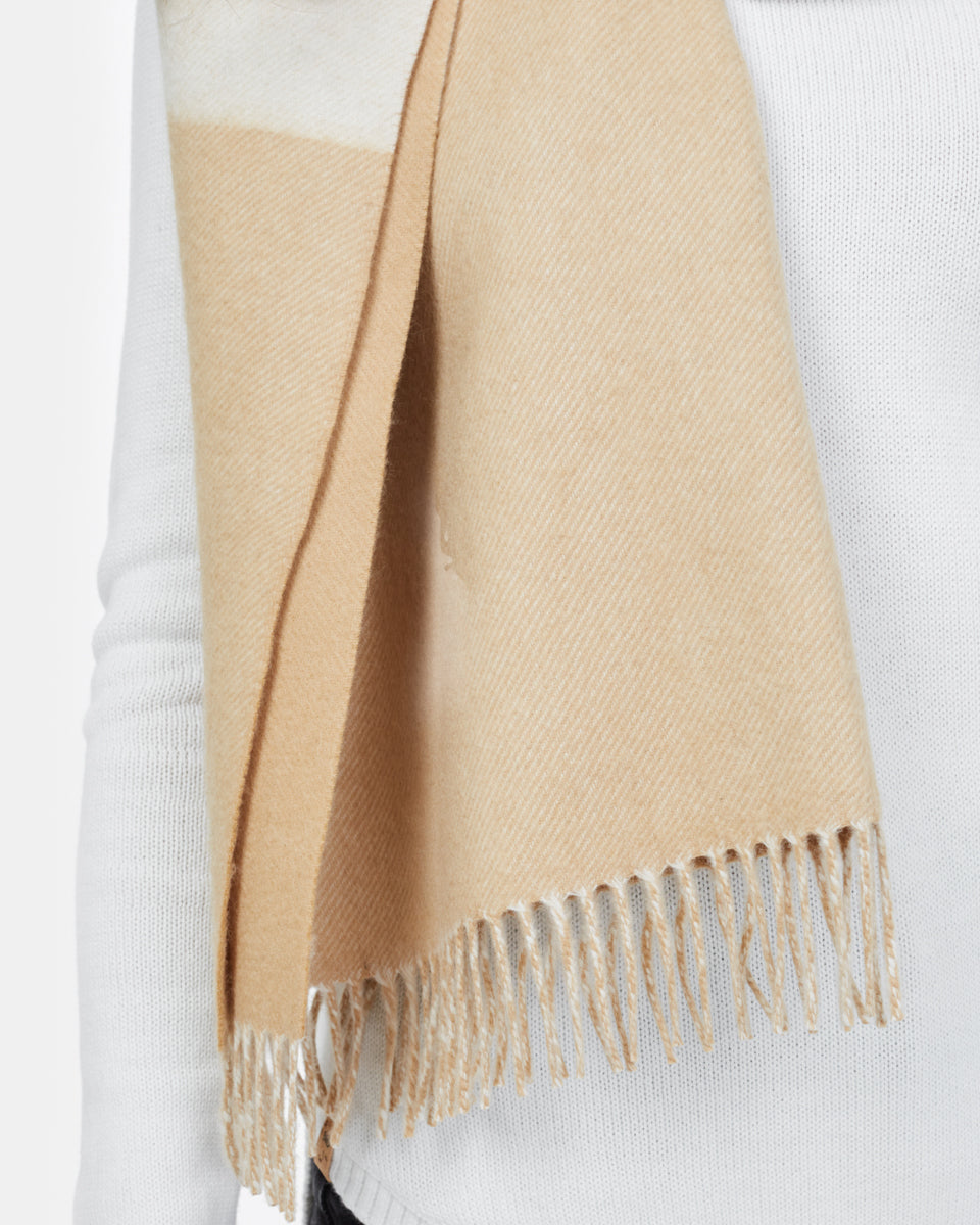 Tentree RWS Wool Woven Scarf - Cartouche Brown Elm White Heather
