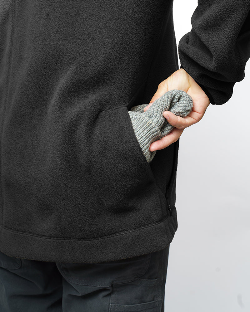 Off The Grid Surplus Bruin Fleece Zip Up - Black