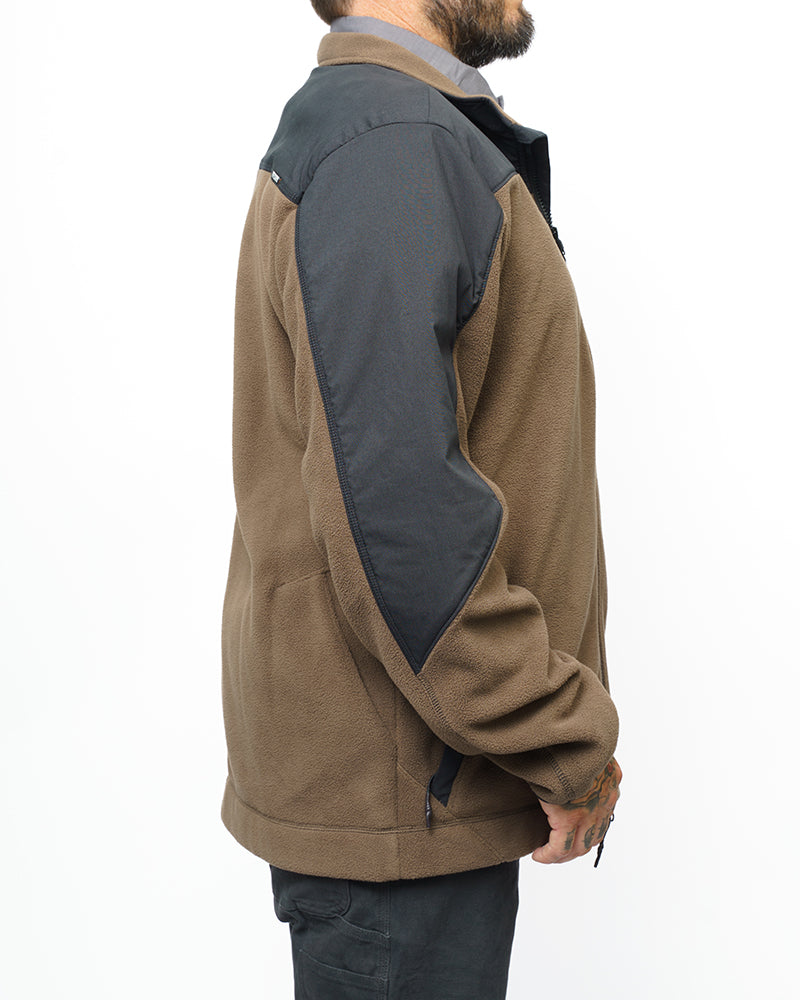 Off The Grid Surplus Bruin Fleece Zip Up- Major Brown