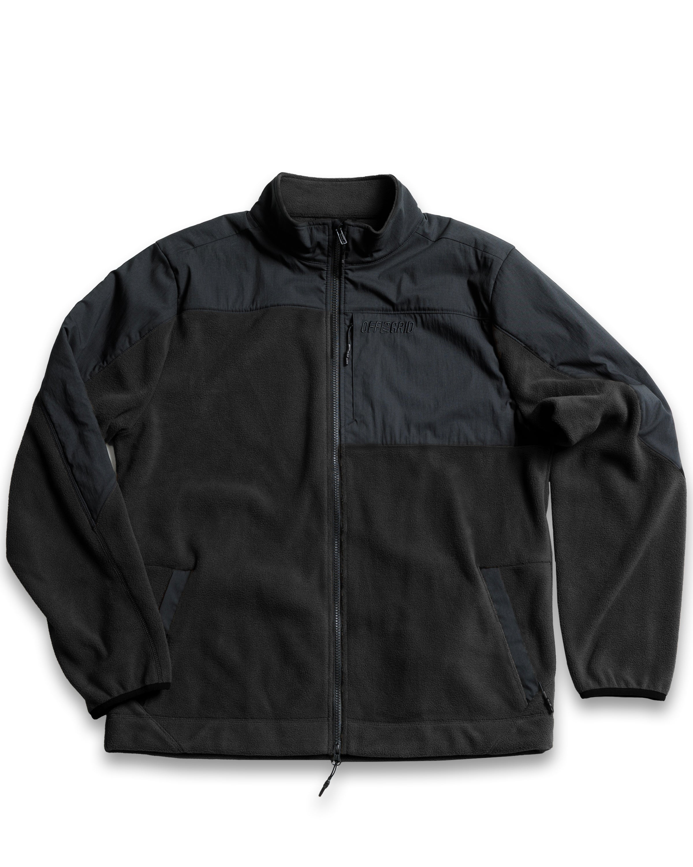 Off The Grid Surplus Bruin Fleece Zip Up - Black