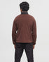 Tentree Men's Recycled MicroFleece Contrast Full Zip - Deep Mahogany Meteorite Black