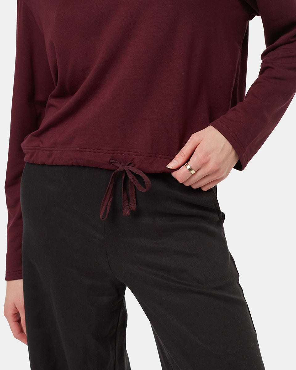 Tentree Women's Soft EcoTerry Notch Neck - Mulberry